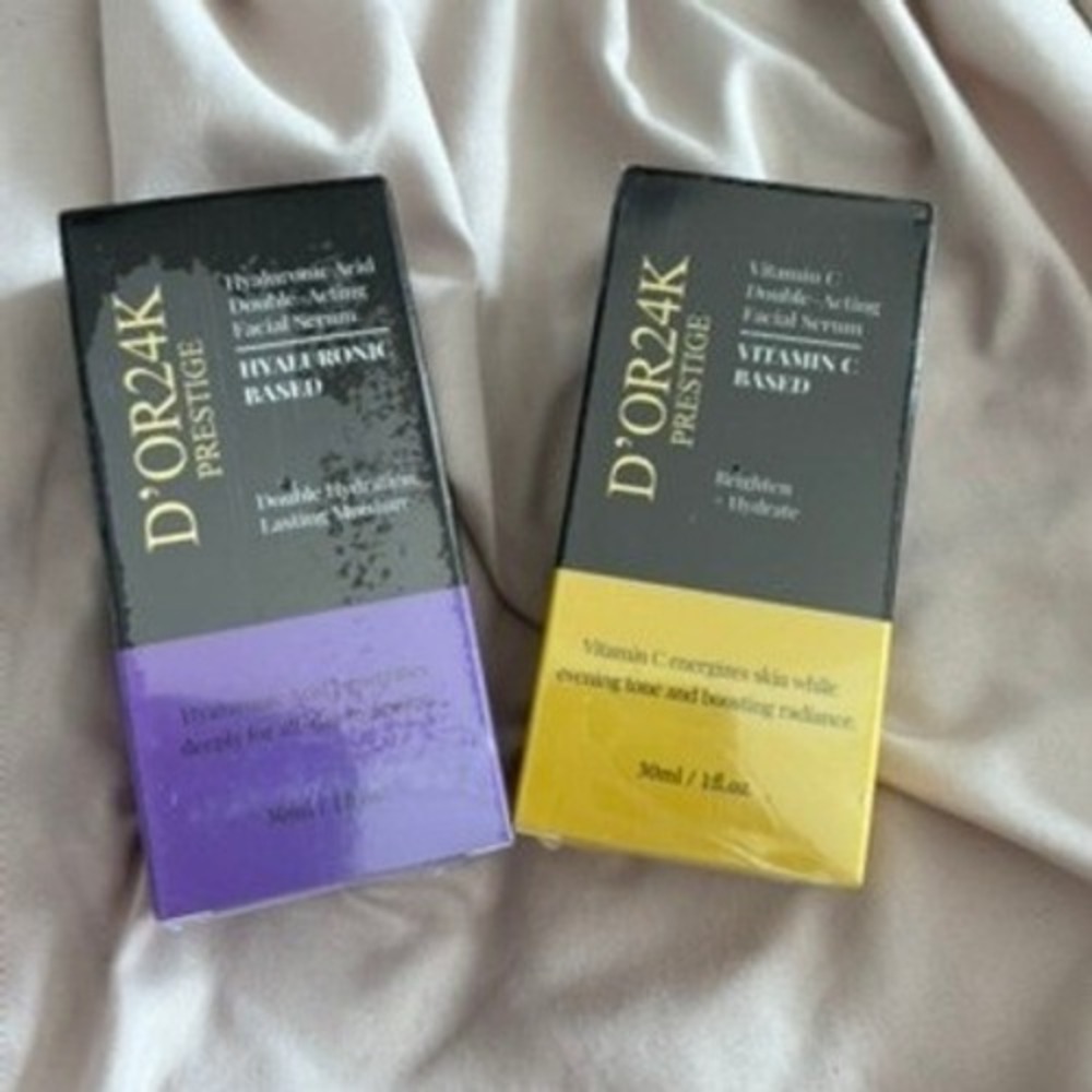 D'OR24K Prestige Double-Acting Facial Serum Hyaluronic Acid & Vitamin C 30ml Set